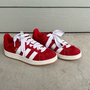 Red adidas campus 00! Womens 9.5 - men’s 7.5